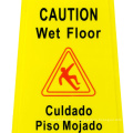 Yellow Plastic A Shape Caution Wet Floor Warning Sign Board